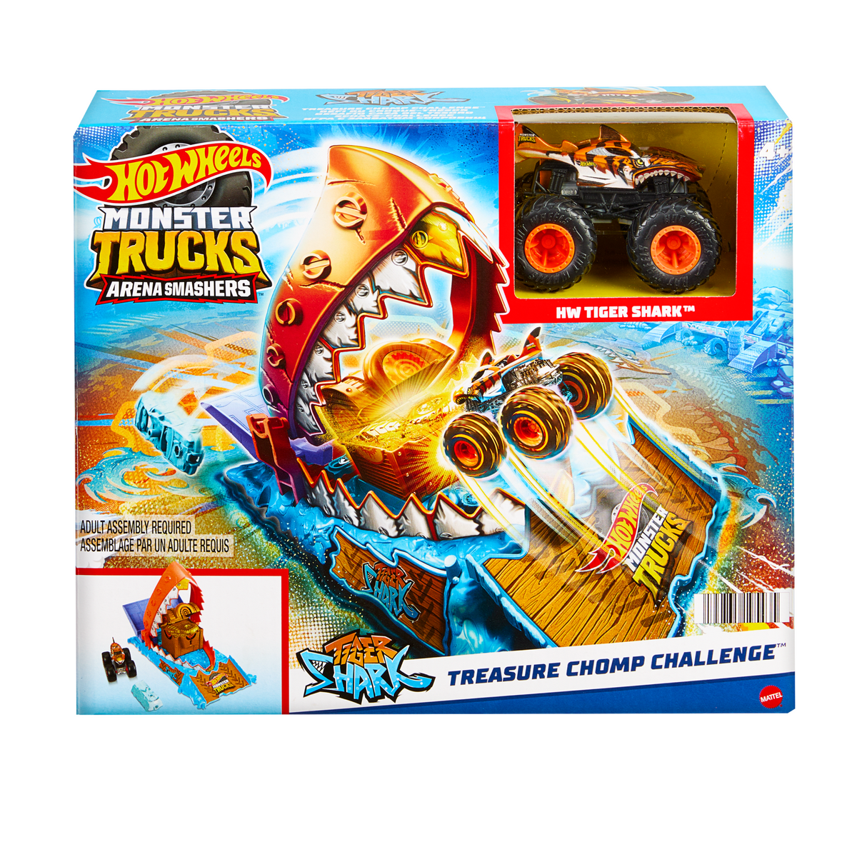 Hot Wheels-Monster Trucks Arena Smashers Défi du Croque-Trésor-Coffret