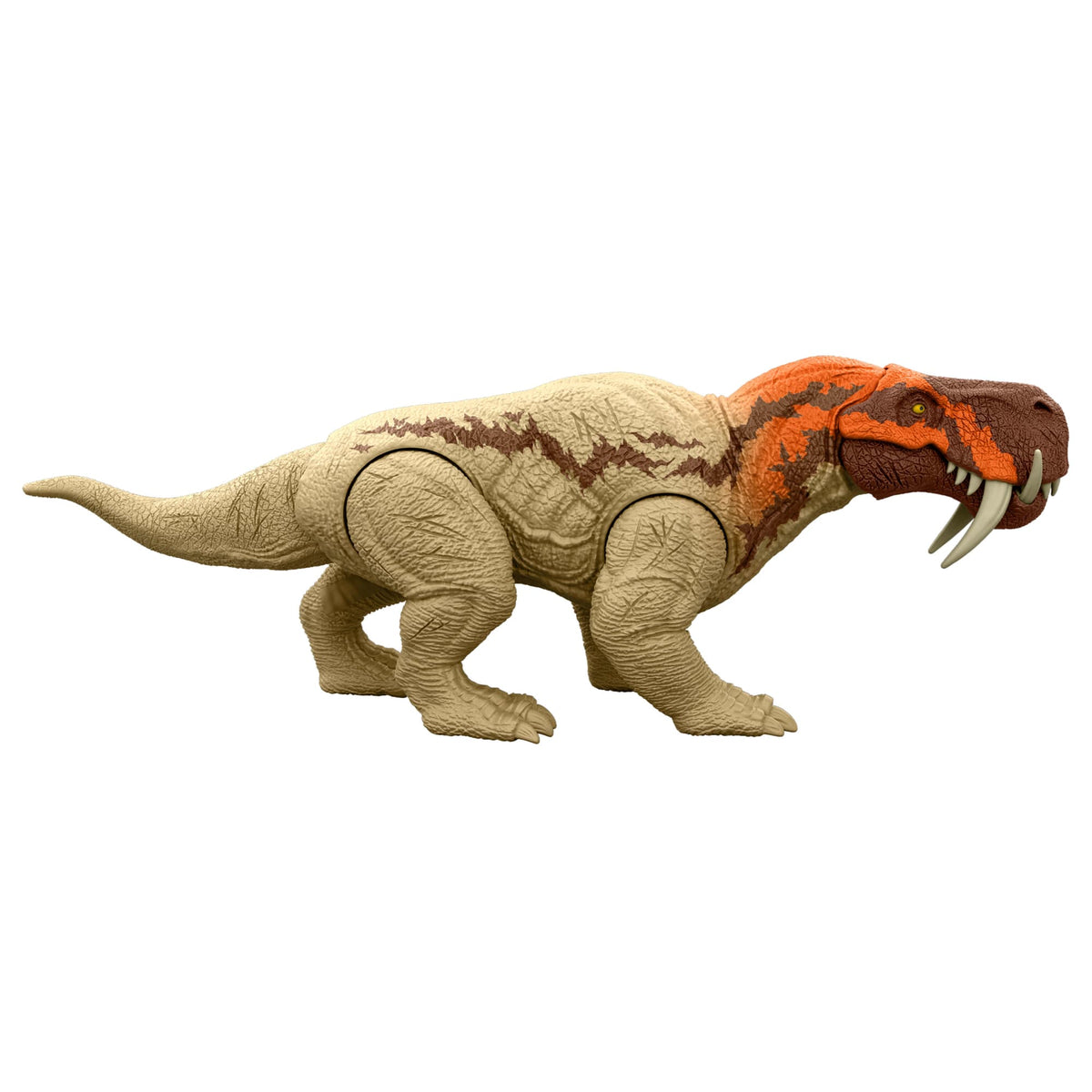 Jurassic World Rebirth Strike Attack Inostrancevia Dinosaur Toy With Single Strike Action, Authentic Posable Design