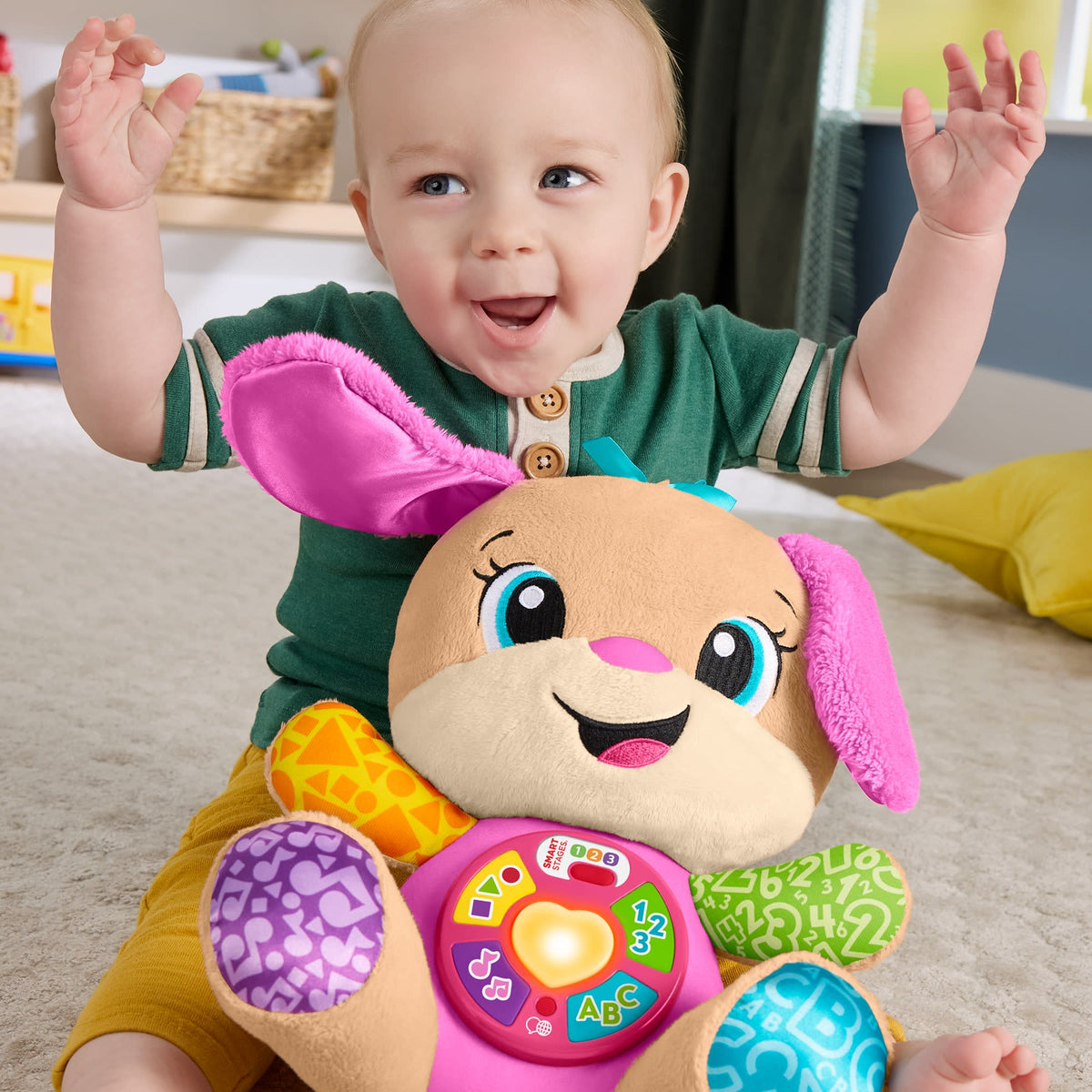 Fisher-Price Aprender e Brincar Brinquedo para Bebês Irmã do Cachorrinho Aprende Comigo