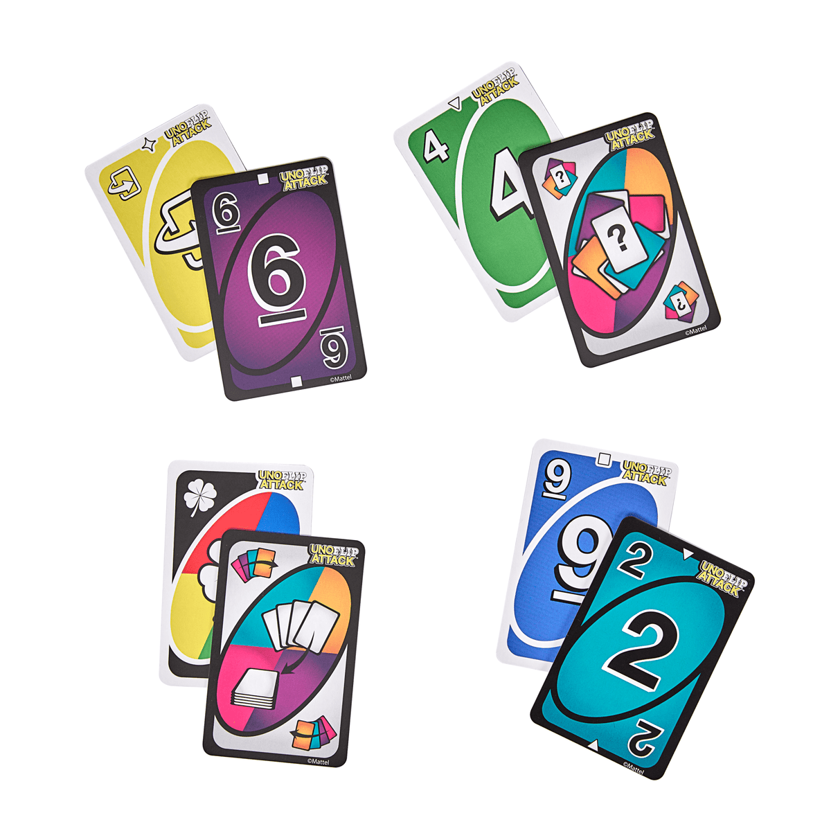 UNO Flip Attack Card Game For Kids, Adults & Family Night