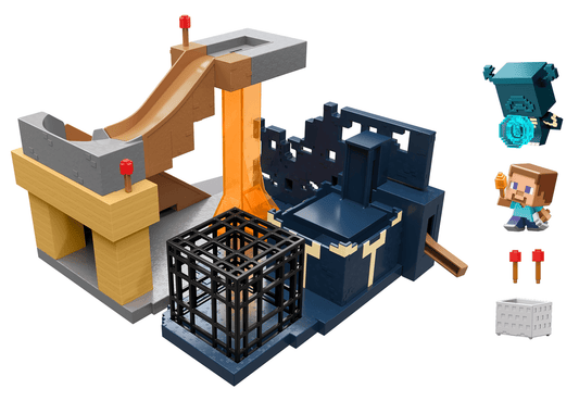 Minecraft Mini Mode Rise Of The Warden Playset, 2 Minis, Steve & Warden Figures & Dlc Code