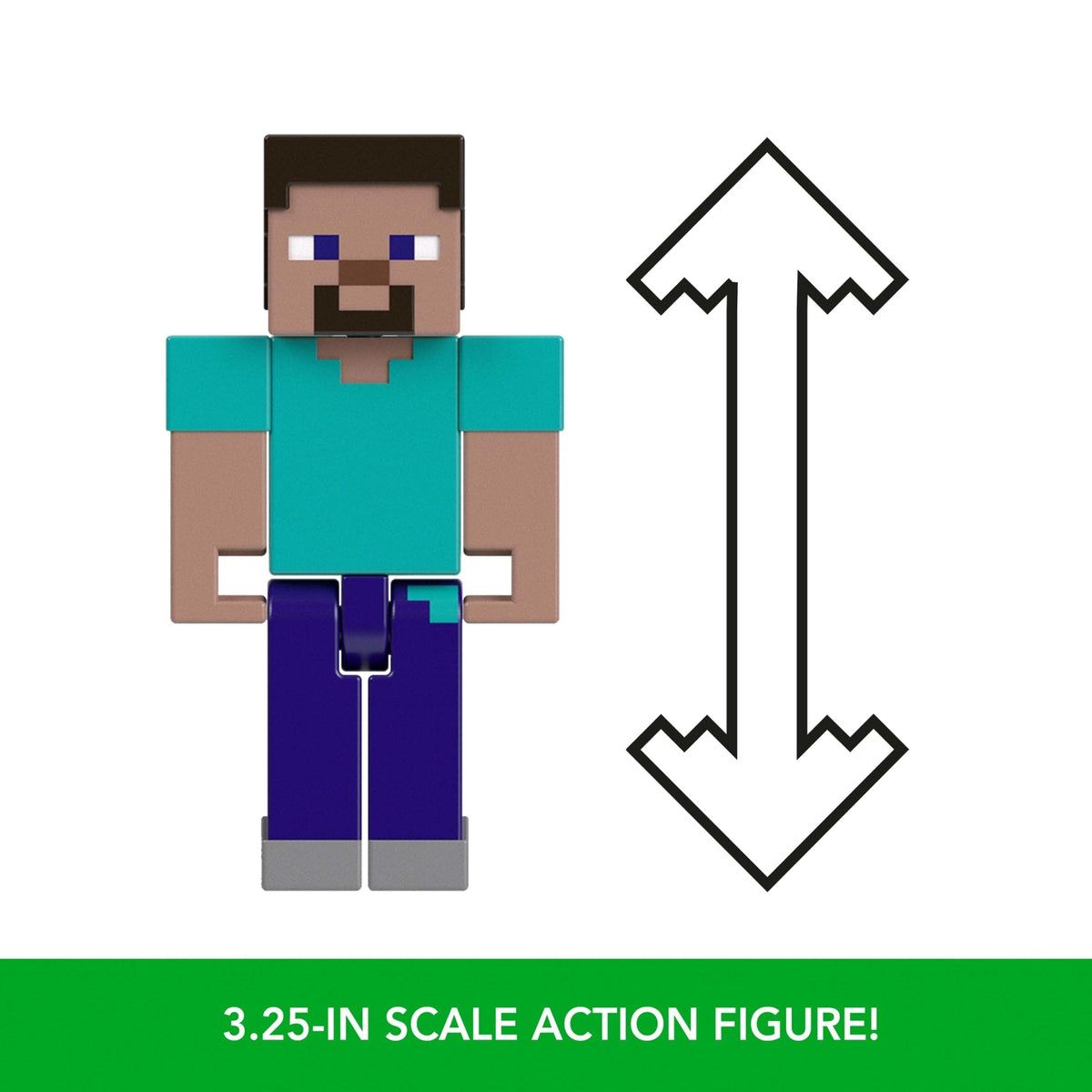 Minecraft Action Figures & Accessories Collection, 3.25-inch Scale & Pixelated Design (Characters May Vary)