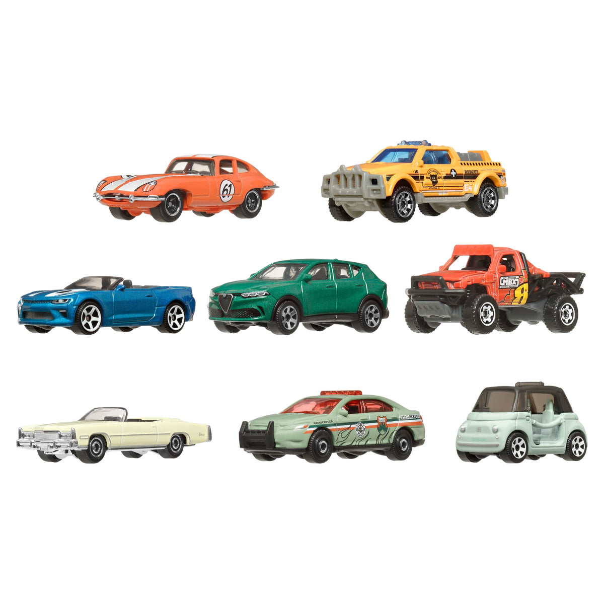 Matchbox 1:64 Scale Die-Cast Toy Cars Or Trucks, Set Of 8
