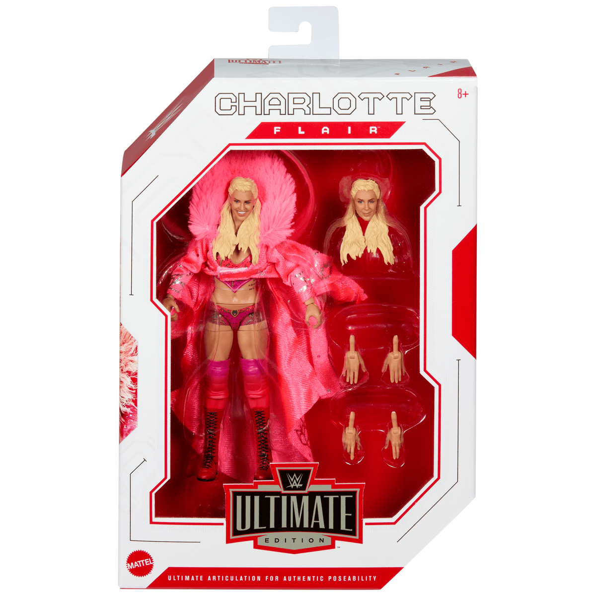 WWE Ultimate Edition Charlotte Flair Action Figure & Accessories Set, 6-Inch Collectible, 30 Articulation Points