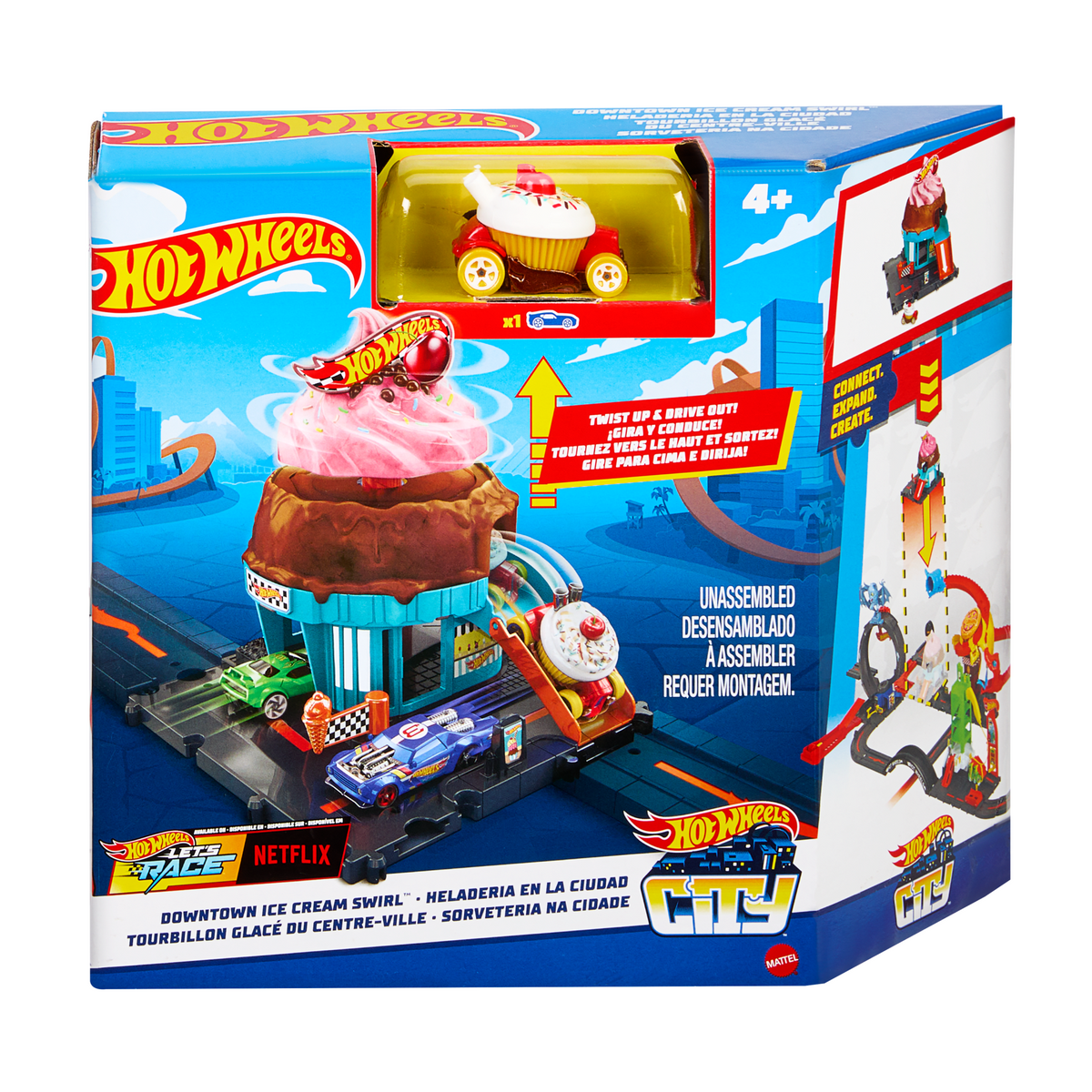 Hot Wheels City Pista de Juguete Heladería