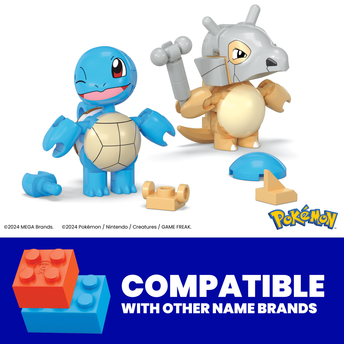 MEGA Pokémon Poké Ball Building Toy Kits With 2 Action Figures (45 Pieces) For Kids