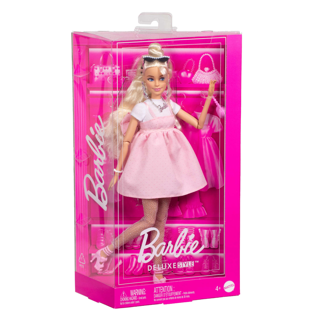Barbie Fashionista Muñeca Deluxe Vestido Rosa con Moño