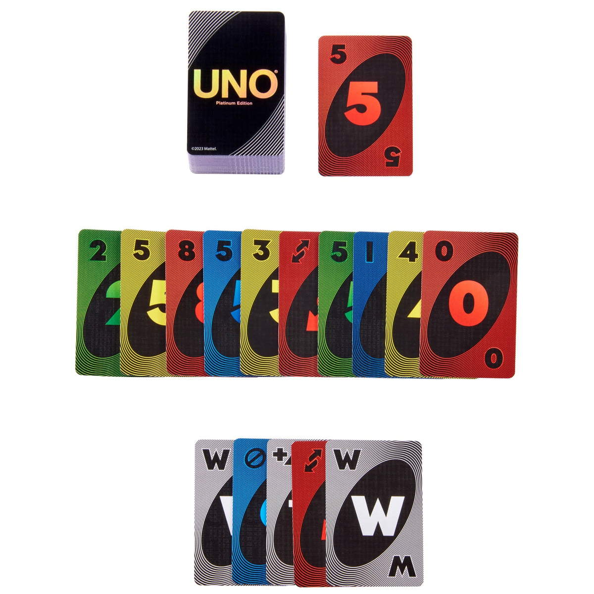 UNO Juego de Cartas Platinum