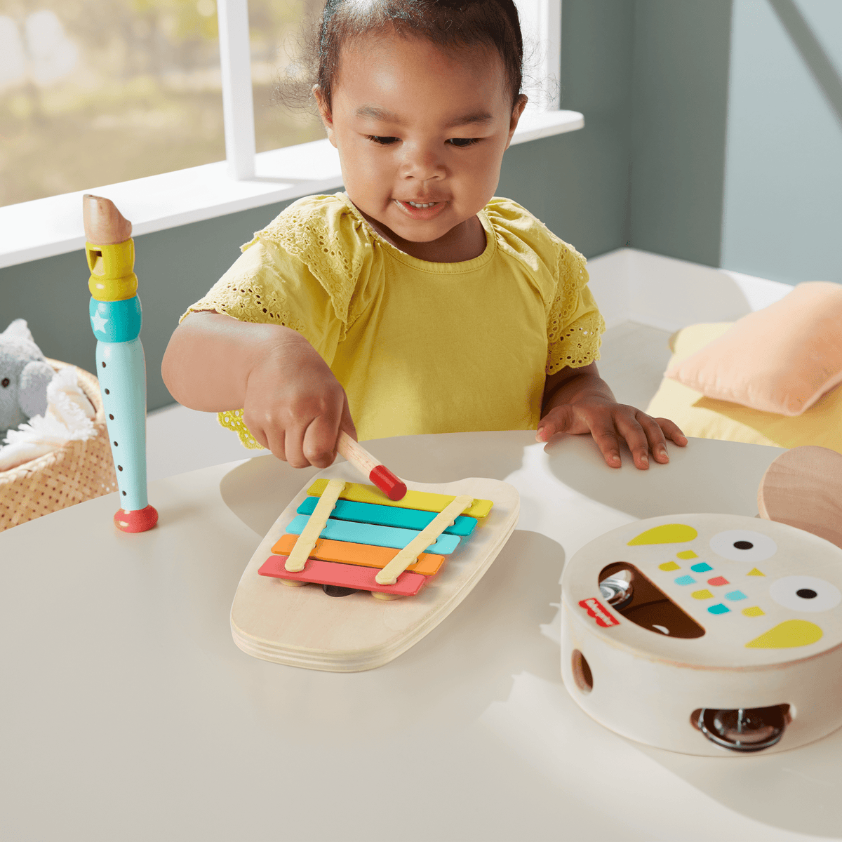 Fisher-Price  Coffret-Cadeau Musical, Instruments de Musique en Bois