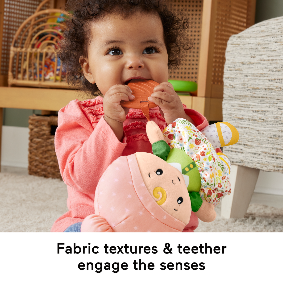 Fisher-Price Cuddle & Chime First Babydoll infant Sensory Toy, Styles May Vary