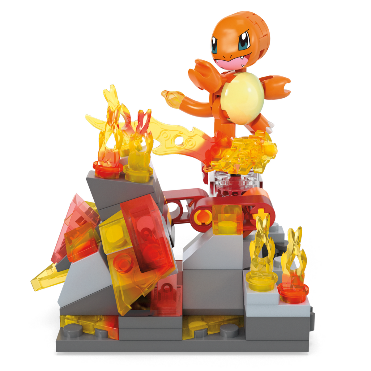 MEGA Pokémon Charmander's Fire-Type Spin Building Toy Kit With Figure (81 Pieces) For Kids