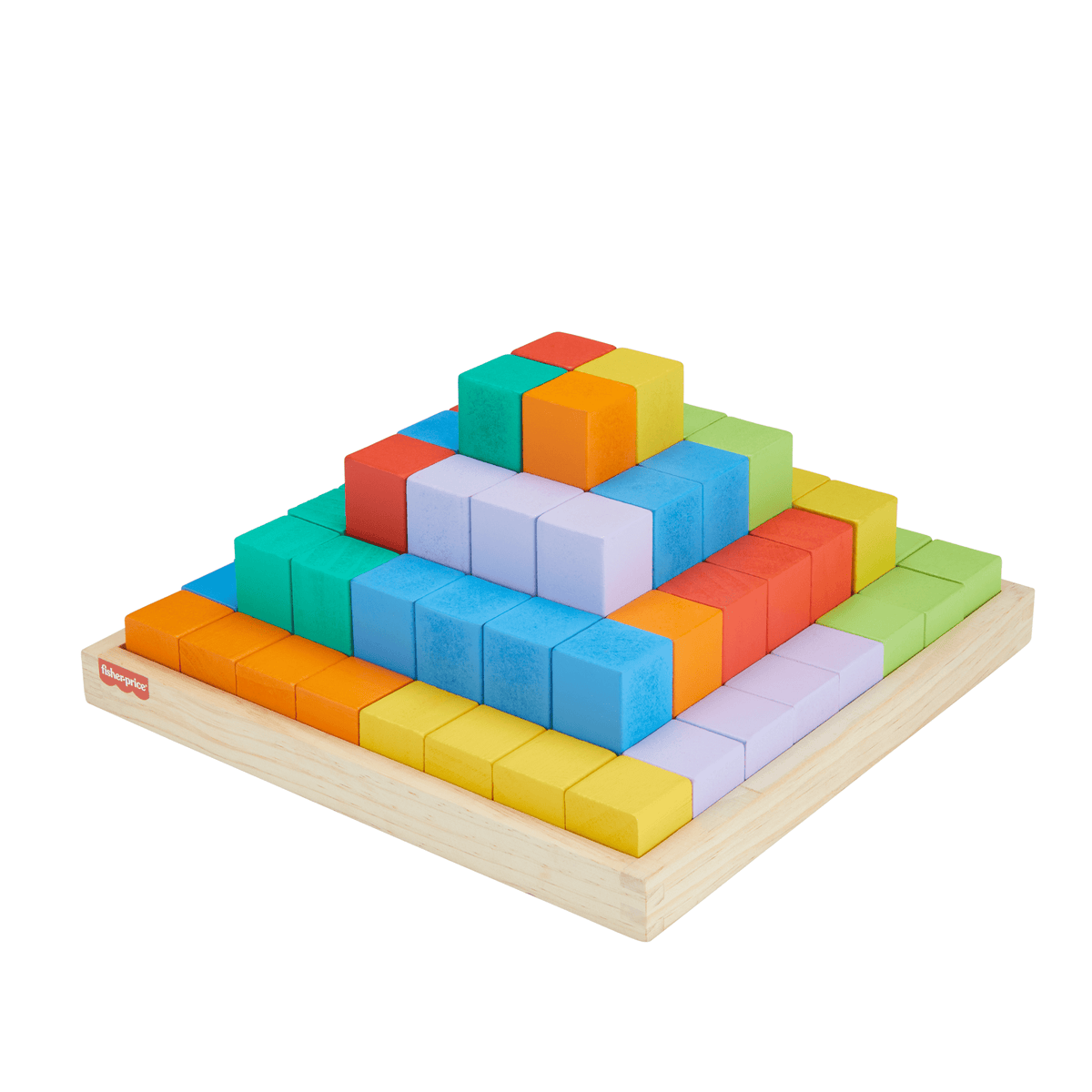 Fisher-Price  Blocs à Empiler en Bois, 65Éléments en Bois