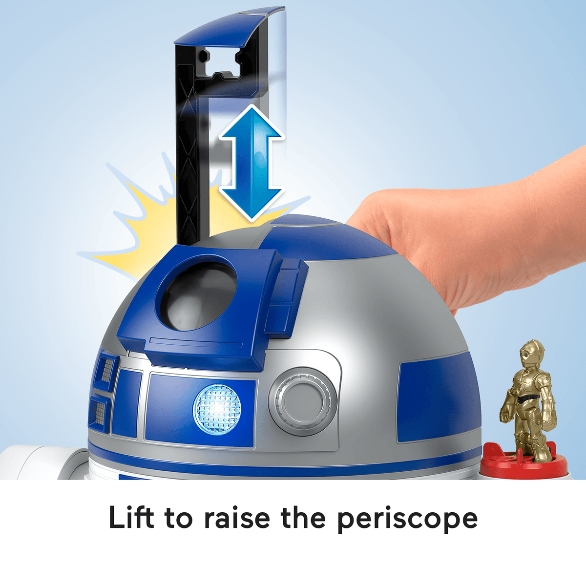 Imaginext Star Wars R2-D2 Toy With Lights Sounds & C-3Po Character Key For Kids