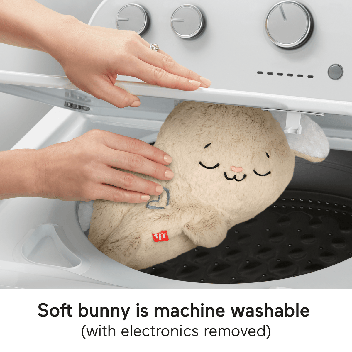 Fisher-Price Soothe & Settle Bunny Plush Baby Toy & Customizable Sound Machine With Motion