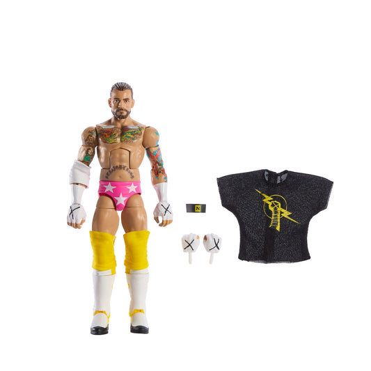 WWE Figura de Acción Elite Cm Punk amarillo
