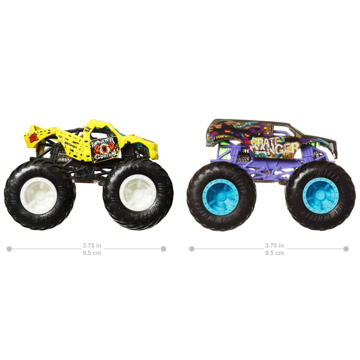 Hot Wheels Monster Trucks Demolition Doubles, 2-Pack Of 1:64 Scale Toy Trucks